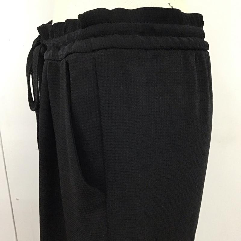 ザラウーマン ZARA WOMAN ボトムス ボトムス メッシュ イージーパンツ ガウチョパンツ S 無地 黒 / ブラック /  レディース USED 古着 中古 10120901