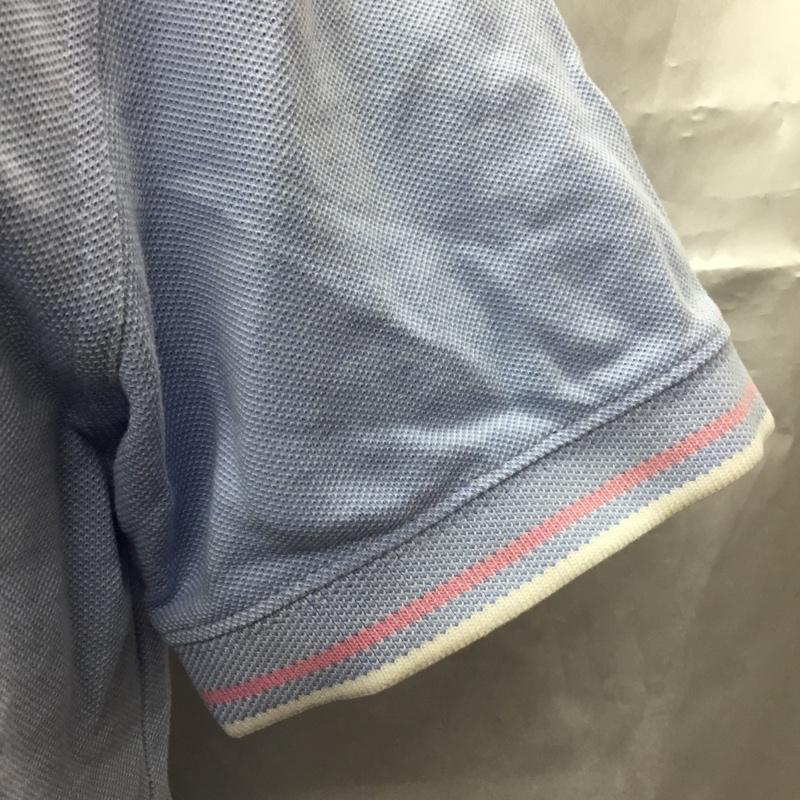 ブルックスブラザーズ BROOKS BROTHERS ポロシャツ 半袖 半袖ポロシャツ カラーシャツ 半袖カットソー S ロゴ、文字 水色 / ライトブルー /  メンズ USED 古着 中古 10116151