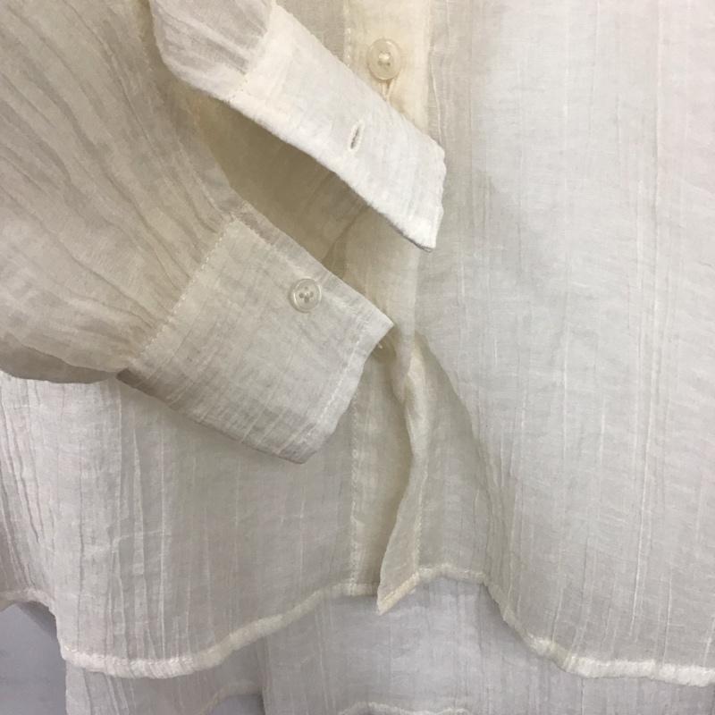 ローリーズファーム LOWRYS FARM シャツ、ブラウス 長袖 1 無地 白 / ホワイト /  レディース USED 古着 中古 10137198
