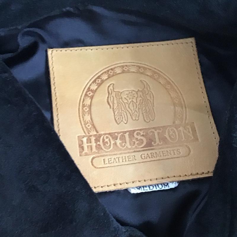 ヒューストン HOUSTON シャツ、ブラウス 長袖 レザーシャツ 豚革 M 無地 黒 / ブラック /  メンズ USED 古着 中古 10111195