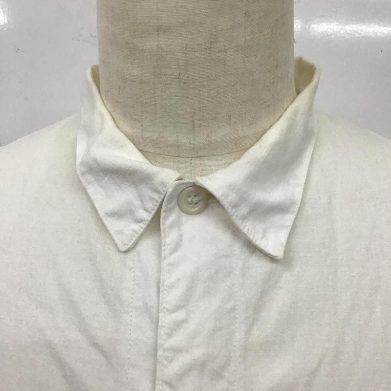 古着 USED シャツ、ブラウス 長袖 プルオーバー ロング丈 42 無地 白 / ホワイト /  メンズ USED 古着 中古 10115705