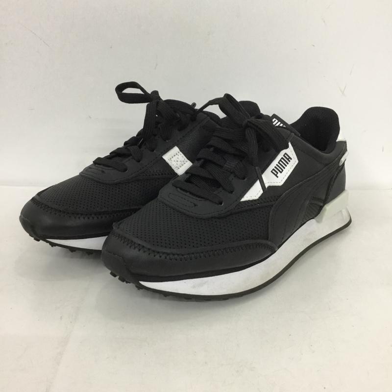 プーマ PUMA スニーカー スニーカー 374763-02 フューチャー ライダー コントラスト UK3.5 US：4.5 ロゴ、文字 黒 / ブラック / X 白 / ホワイト /  レディース USED 古着 中古 10150247
