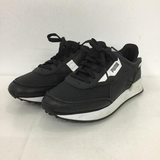 プーマ PUMA スニーカー スニーカー 374763-02 フューチャー ライダー コントラスト UK3.5 US：4.5 ロゴ、文字 黒 / ブラック / X 白 / ホワイト /  レディース USED 古着 中古 10150247
