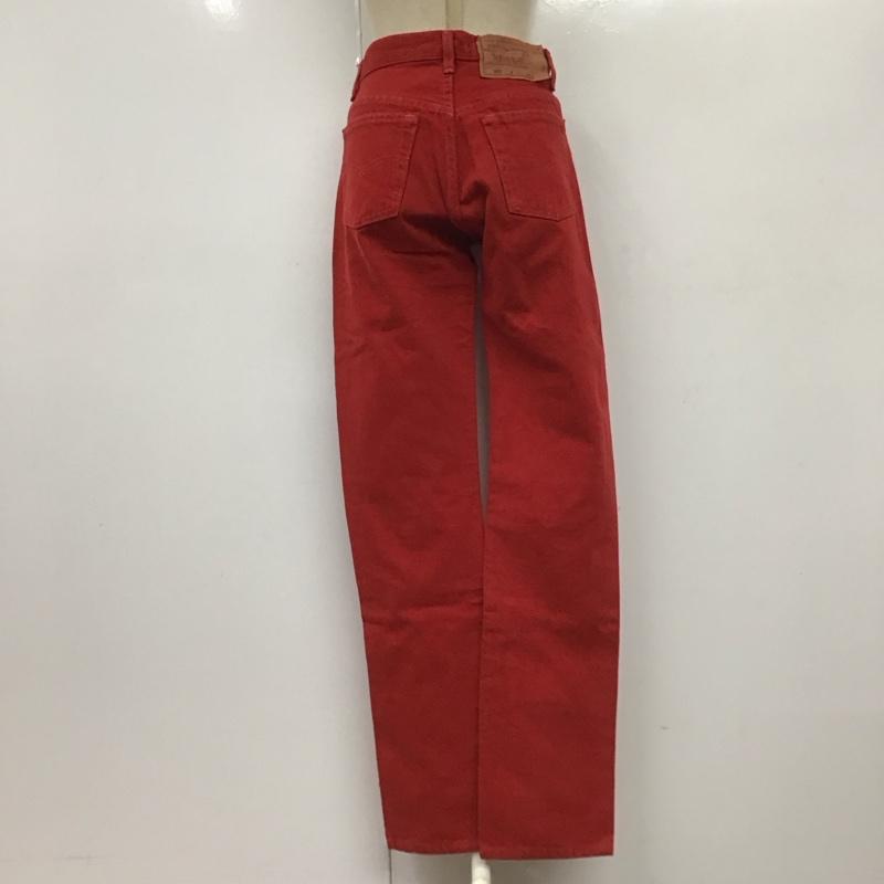 リーバイス Levi s パンツ デニム、ジーンズ 501 0651 ボタンフライ W27 L34 USA製 27インチ 無地 赤 / レッド /  レディース USED 古着 中古 10116486