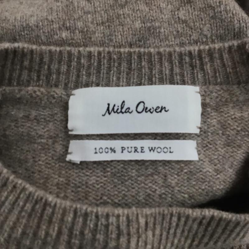 ミラオーウェン Mila Owen ニット、セーター 長袖 09WNT195033 ドルマンスリーブ 1 無地 茶 / ブラウン /  レディース USED 古着 中古 10107511