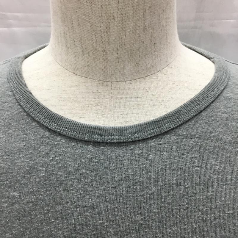 ゴーヘンプ GOHEMP Tシャツ 半袖 クルーネック 胸ポケット オーガニックコットン L 無地 灰 / グレー /  メンズ USED 古着 中古 10119803