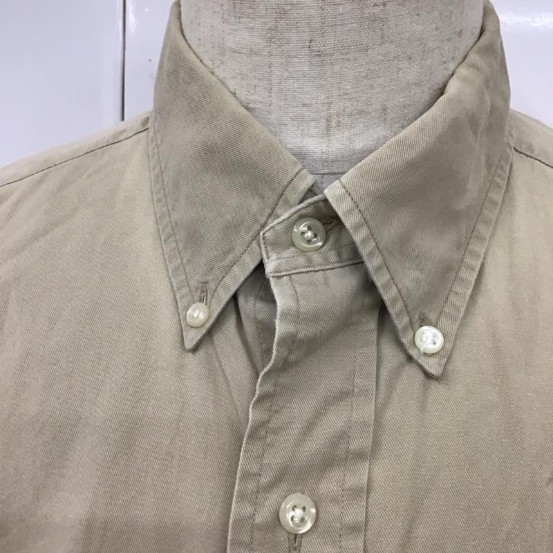 ラルフローレン RALPHLAUREN シャツ、ブラウス 長袖 長袖シャツ カラーシャツ 長袖カットソー ボタンダウンシャツ XL ロゴ、文字 ベージュ / ベージュ /  メンズ USED 古着 中古 10117272