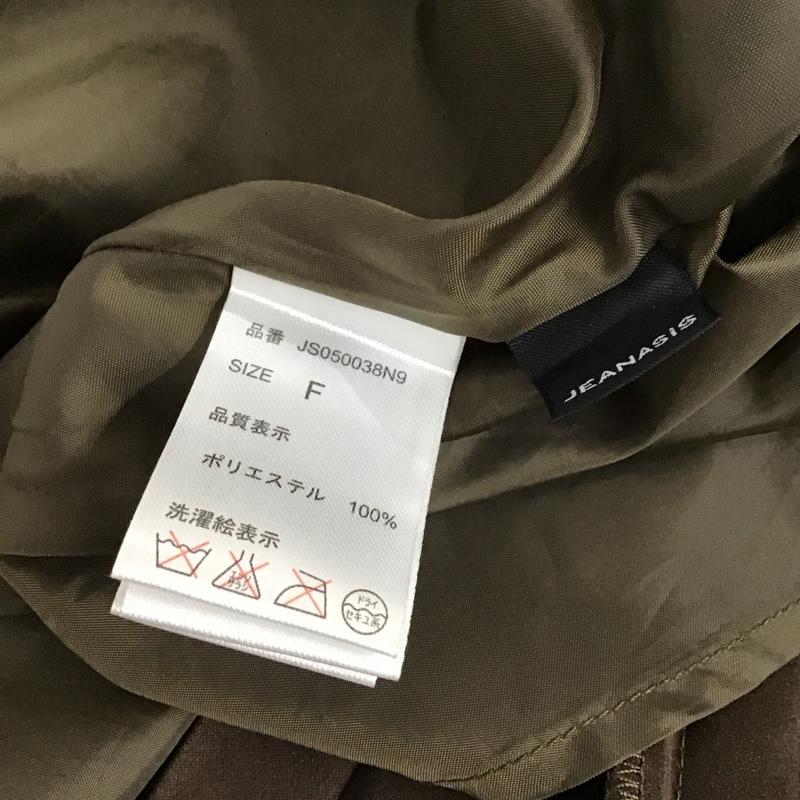 ジーナシス JEANASIS スカート ロングスカート JS050038N9 フェイクスエード プリーツスカート FREE 無地 茶 / ブラウン /  レディース USED 古着 中古 10122447