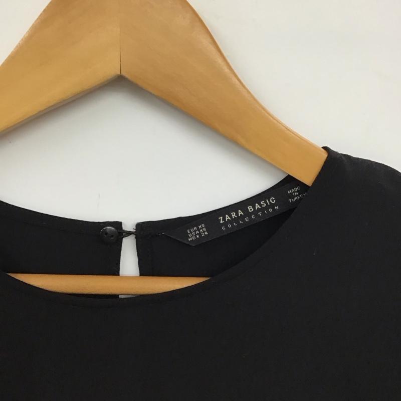 ザラベーシック ZARA BASIC シャツ、ブラウス 七分袖 XS 無地 黒 / ブラック /  レディース USED 古着 中古 10150046