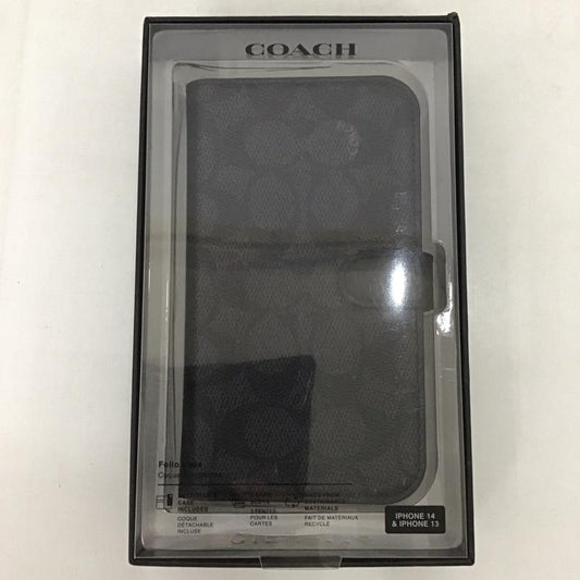コーチ COACH ファッション小物 ファッション小物 CIPH-116-SCBLK iPhone 14 iPhoneケース 手帳型 Folio Case ロゴ、文字 黒 / ブラック /  メンズ USED 古着 中古 10123044