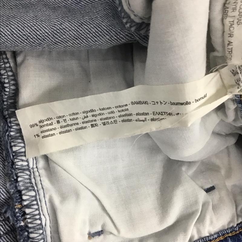 ザラ ZARA パンツ デニム、ジーンズ デニムパンツ スリムパンツ カジュアルパンツ ストレッチパンツ 38インチ ダメージ加工 インディゴ / インディゴ /  メンズ USED 古着 中古 10143232