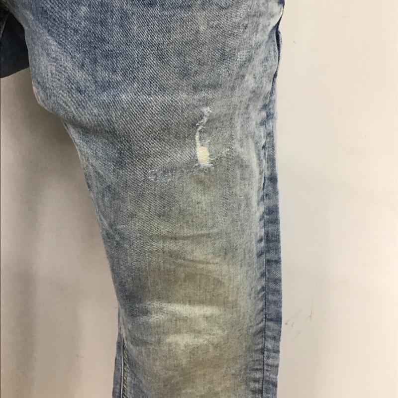 ザラメン ZARA MAN パンツ デニム、ジーンズ 5971 461 406 ストレッチ テーパード ダメージ加工 青 / ブルー /  メンズ USED 古着 中古 10111860