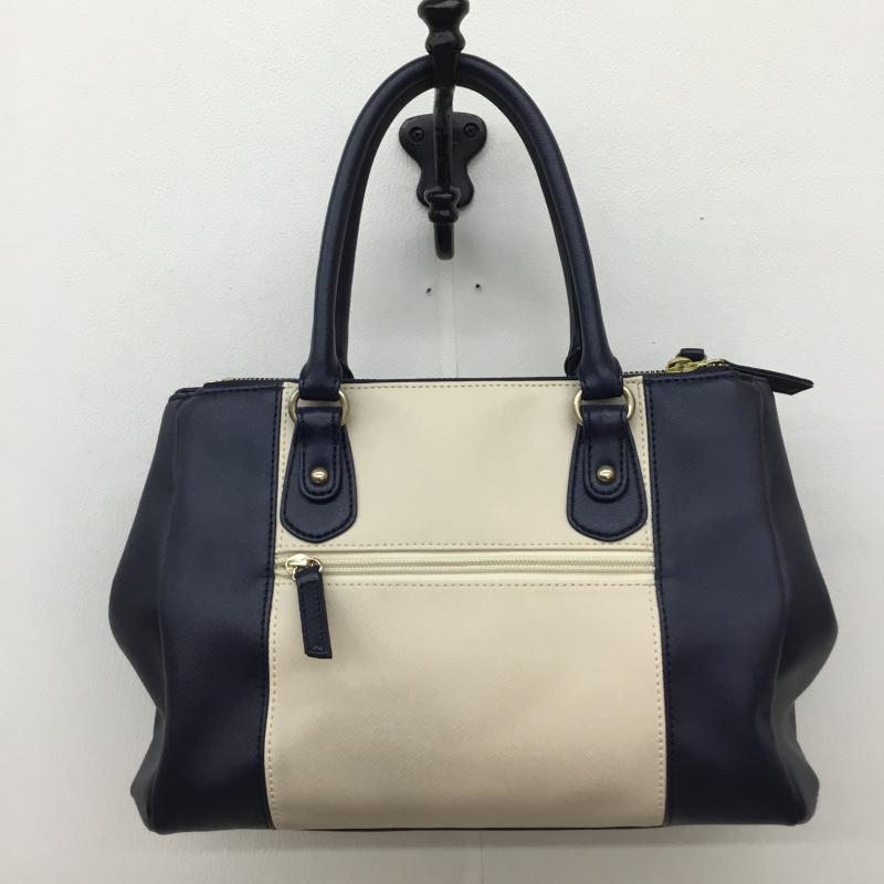ヨンドシー 4℃ ハンドバッグ ハンドバッグ ロゴ、文字 アイボリー / アイボリー / X 紺 / ネイビー /  レディース USED 古着 中古 10143559