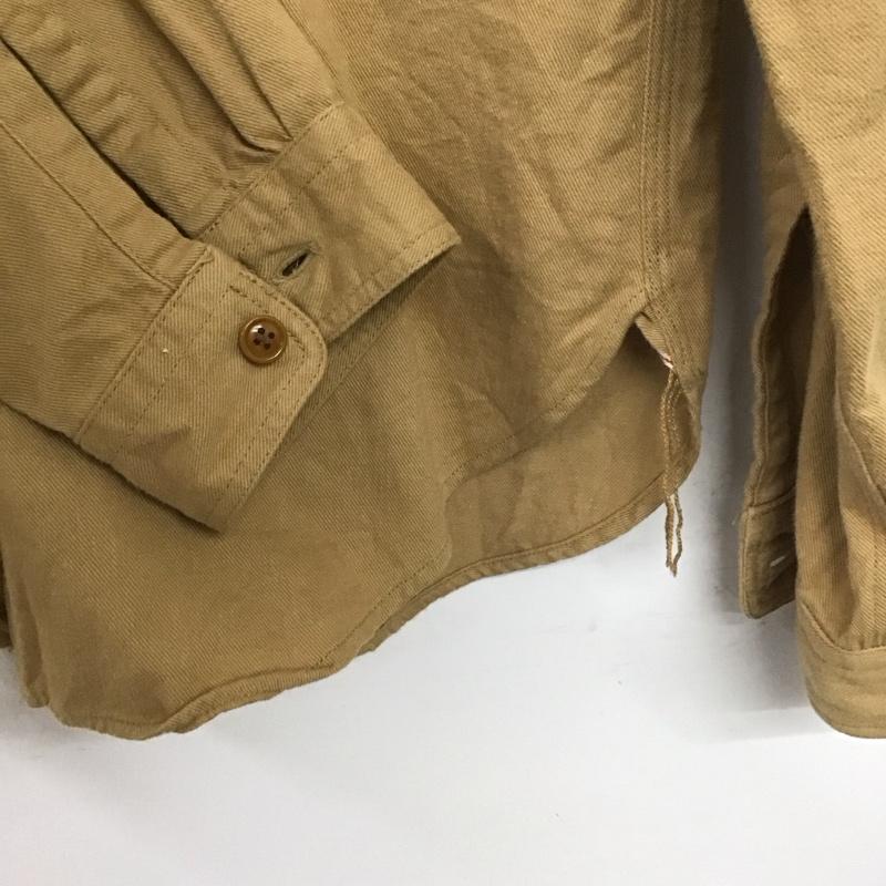 ジャーナルスタンダードホームステッド JOURNAL STANDARD J.S HOMESTEAD シャツ、ブラウス 長袖 長袖シャツ 無地シャツ カラーシャツ M 無地 ベージュ / ベージュ /  メンズ USED 古着 中古 10139711