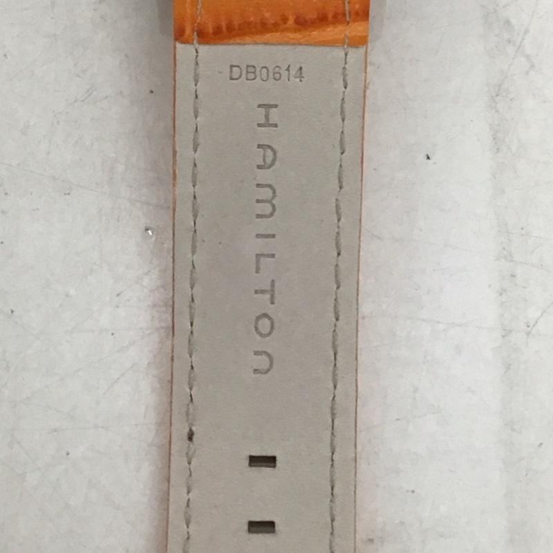 ハミルトン HAMILTON 腕時計 アナログ（クォーツ式） H776121 レザーベルト カーキ ロゴ、文字 橙 / オレンジ /  メンズ USED 古着 中古 10134498