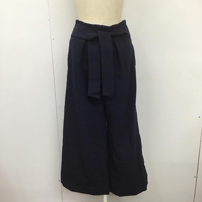 ミラオーウェン Mila Owen ボトムス ボトムス 09FKB166001 ワイドパンツ タック入り FREE 無地 紺 / ネイビー /  レディース USED 古着 中古 10112030