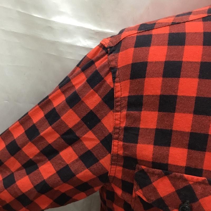 デニムアンドサプライラルフローレン DENIM & SUPPLYRALPHLAUREN シャツ、ブラウス 長袖 ワークシャツ コットン S チェック 黒 / ブラック / X 赤 / レッド /  メンズ USED 古着 中古 10109264
