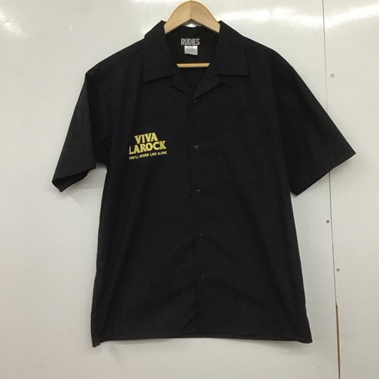 ルーディーズ RUDIES シャツ、ブラウス 半袖 半袖シャツ ボーリングシャツ ポケットシャツ L ロゴ、文字 黒 / ブラック /  メンズ USED 古着 中古 10148915
