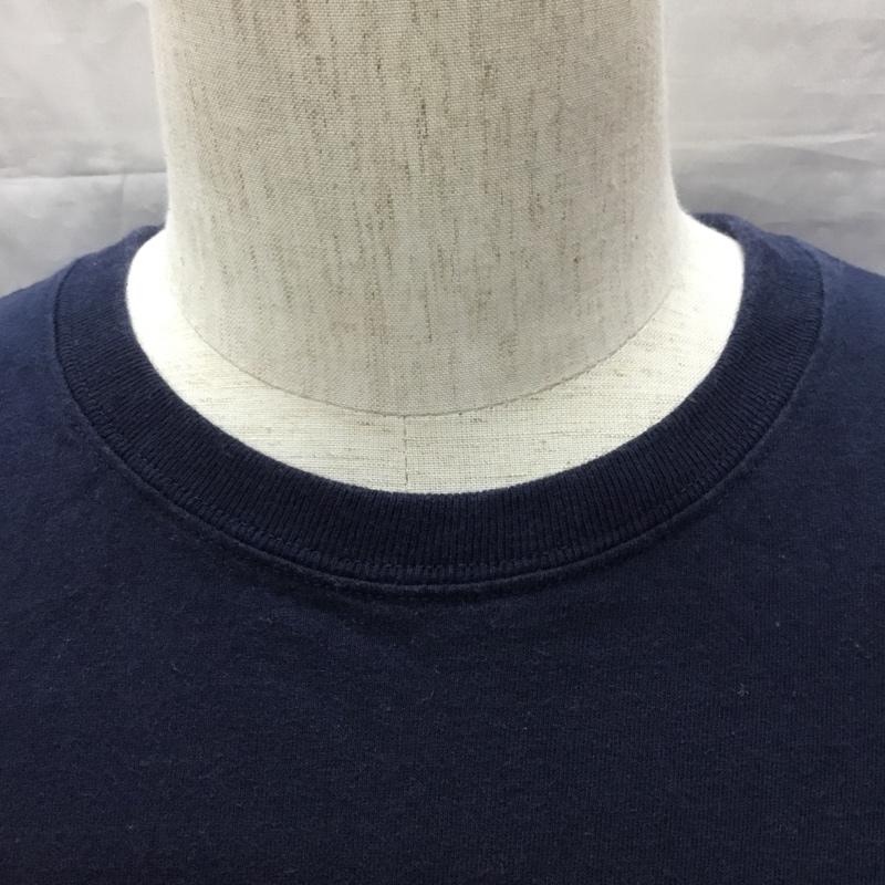 エドウィン EDWIN Tシャツ 半袖 クルーネック 胸ポケット XL ロゴ、文字 紺 / ネイビー /  メンズ USED 古着 中古 10115537