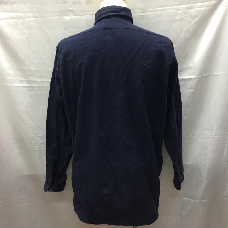 エルエルビーン L.L.Bean シャツ、ブラウス 長袖 1611 コットン ワークシャツ 無地 紺 / ネイビー /  メンズ USED 古着 中古 10116121