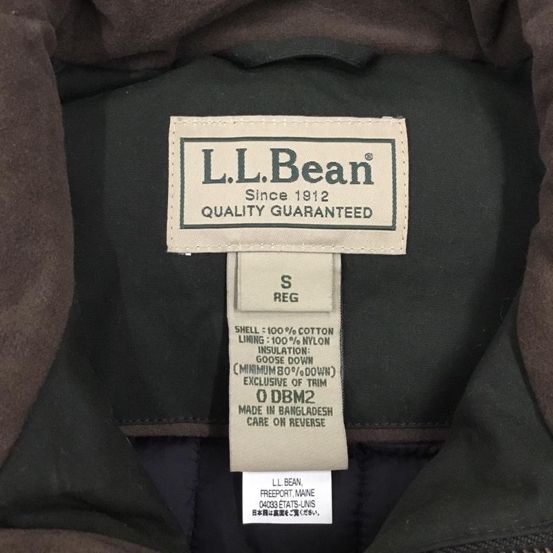 エルエルビーン L.L.Bean ベスト ベスト DBM2 ダウンベスト S ロゴ、文字 緑 / グリーン / X ダークブラウン / ダークブラウン /  メンズ USED 古着 中古 10111395