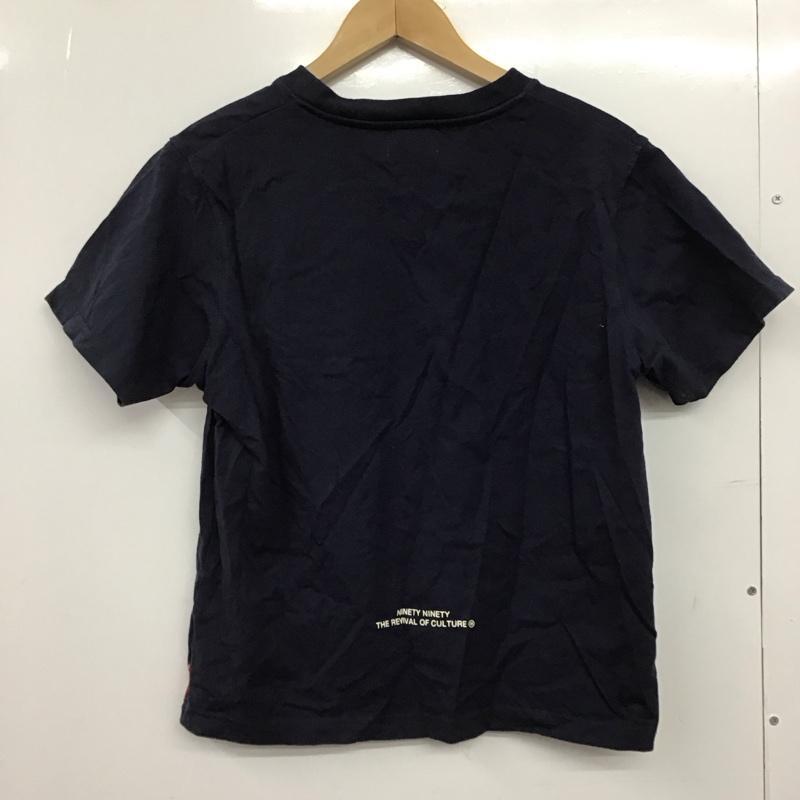 ナインティナインティ 9090 Tシャツ 半袖 S ロゴ、文字 紺 / ネイビー /  メンズ USED 古着 中古 10151285