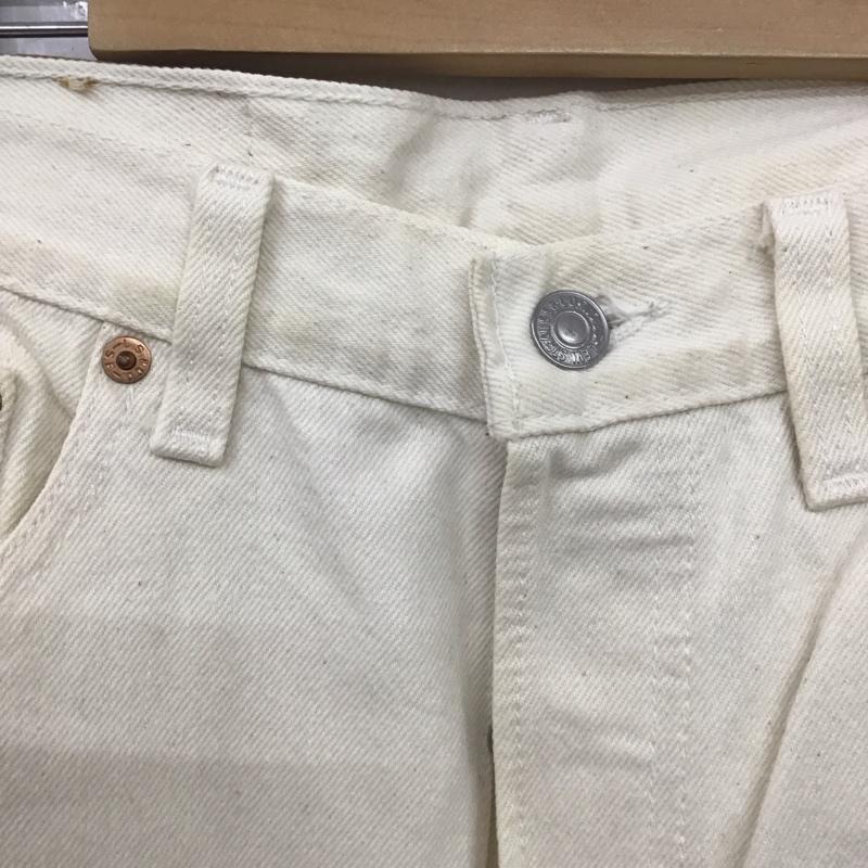 リーバイストラウスアンドコー Levi Strauss & co. パンツ デニム、ジーンズ デニムパンツ ストレートパンツ ワイドパンツ カジュアルパンツ 33インチ 無地 白 / ホワイト /  メンズ USED 古着 中古 10107669