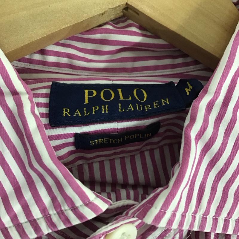 ポロラルフローレン POLO RALPH LAUREN シャツ、ブラウス 長袖 長袖シャツ ストライプシャツ カラーシャツ M ストライプ 白 / ホワイト / X マゼンタ / マゼンタ /  メンズ USED 古着 中古 10148224
