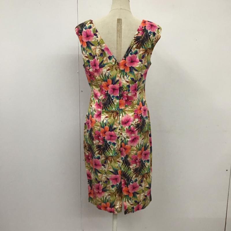 ザラ ZARA ワンピース ひざ丈スカート M 総柄 マルチカラー / マルチカラー /  レディース USED 古着 中古 10121422