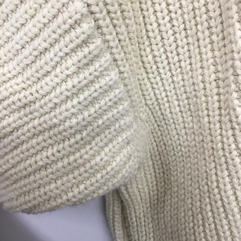 ウィム バイ リドム WYM LIDNM ニット、セーター 長袖 長袖ニット ジップアップニット セーター M 無地 アイボリー / アイボリー /  メンズ USED 古着 中古 10144766