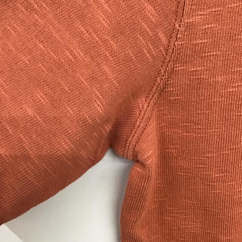 ティージー Tieasy Tシャツ 半袖 半袖カットソー プリントTシャツ クルーネックカットソー 4 無地 橙 / オレンジ /  メンズ USED 古着 中古 10132749
