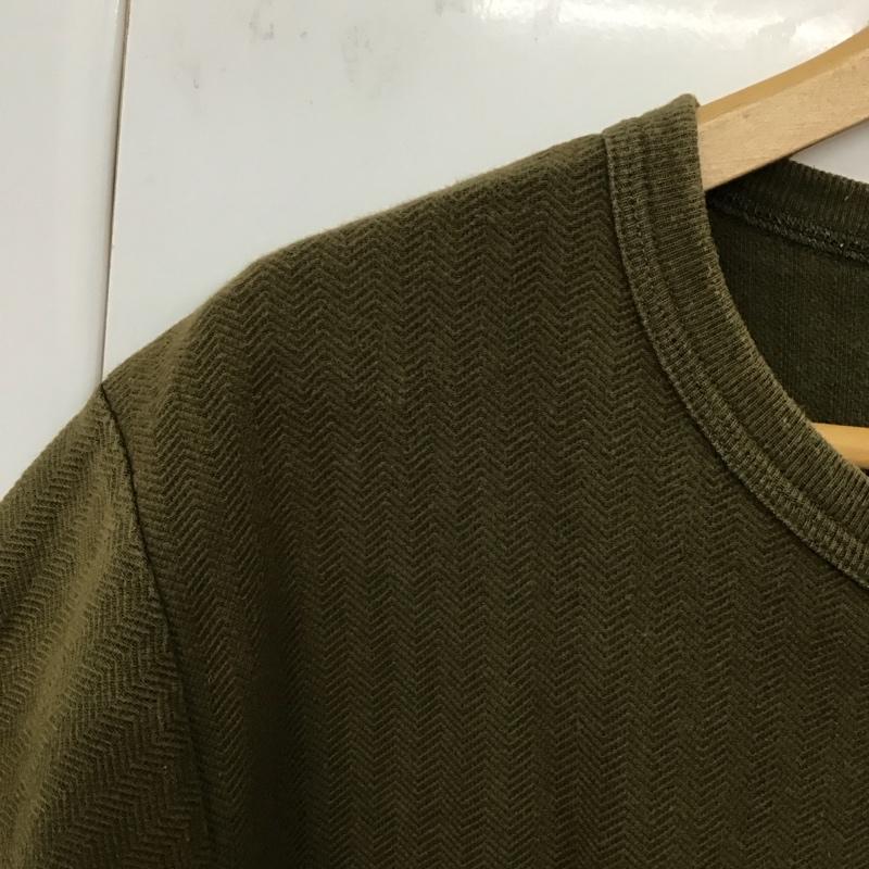 アルファインダストリー Alpha Industries Tシャツ 半袖 半袖カットソー プリントTシャツ クルーネックカットソー L ロゴ、文字 カーキ / カーキ /  メンズ USED 古着 中古 10131625
