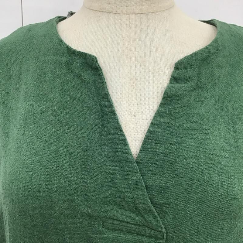 ティティベイト titivate ワンピース ロングスカート XN0997 フレンチスリーブ S 無地 緑 / グリーン /  レディース USED 古着 中古 10115327