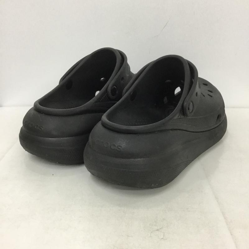 クロックス crocs サンダル サンダル comfort iconic 厚底 10 ロゴ、文字 黒 / ブラック /  メンズ USED 古着 中古 10140023