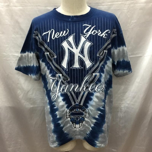 リキッドブルー LIQUID BLUE Tシャツ 半袖 半袖カットソー プリントTシャツ クルーネックカットソー liquid blue yankees M プリント マルチカラー / マルチカラー /  メンズ USED 古着 中古 10119706