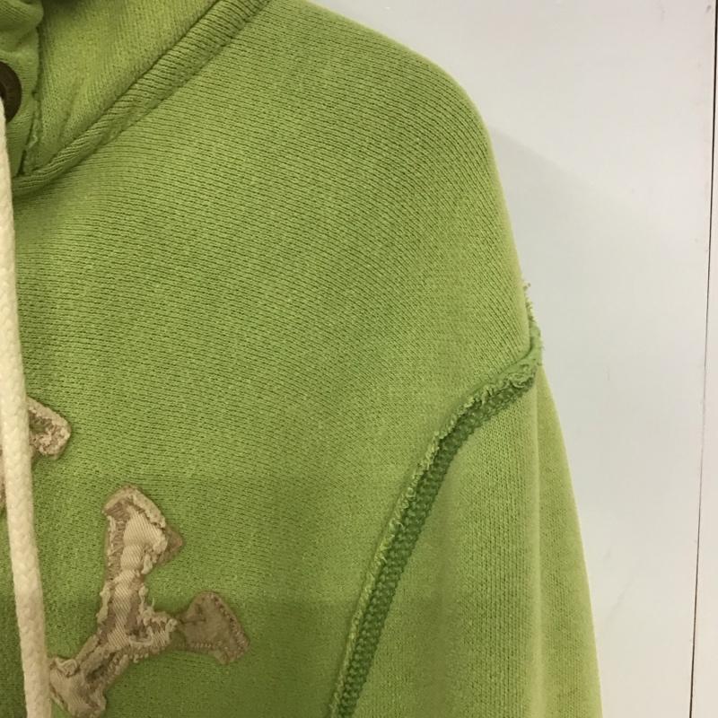 アバクロンビーアンドフィッチ ABERCROMBIE&FITCH パーカー 長袖 ジップアップパーカー 長袖パーカー カジュアルジャケット L ロゴ、文字 黄緑 / イエローグリーン /  メンズ USED 古着 中古 10132075