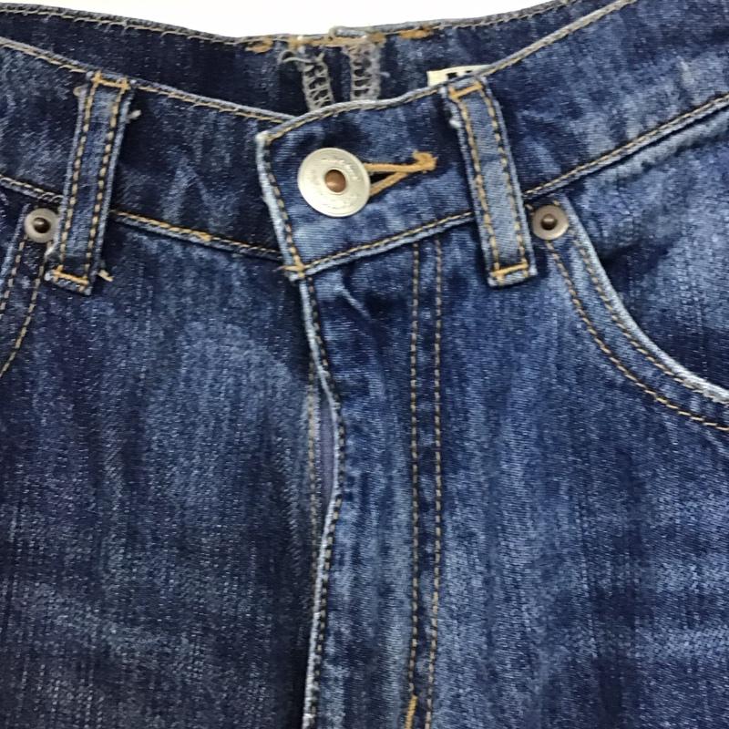 ニコアンド niko and... パンツ デニム、ジーンズ デニムパンツ ワイドパンツ カジュアルパンツ 3 ダメージ加工 インディゴ / インディゴ /  レディース USED 古着 中古 10142475