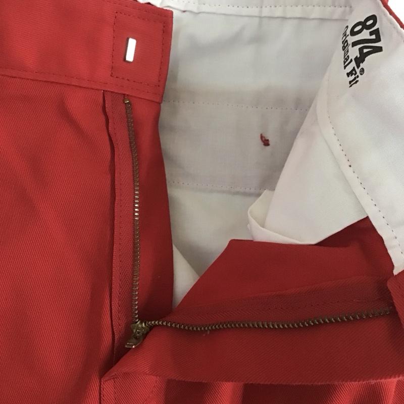 ディッキーズ Dickies パンツ ワークパンツ、ペインターパンツ ワークパンツ ワイドパンツ カジュアルパンツ デニムパンツ ストレートパンツ 30インチ 無地 赤 / レッド /  メンズ USED 古着 中古 10109860