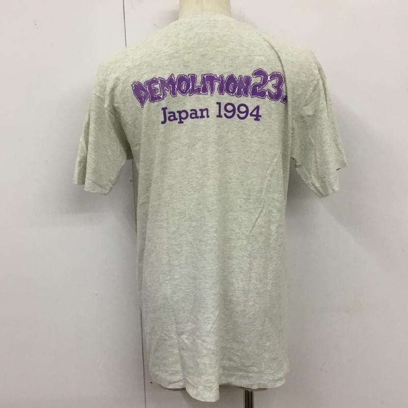 フルーツオブザルーム FRUIT OF THE LOOM Tシャツ 半袖 DEMOLITION23 バンドTシャツ L プリント 灰 / グレー /  メンズ USED 古着 中古 10119851