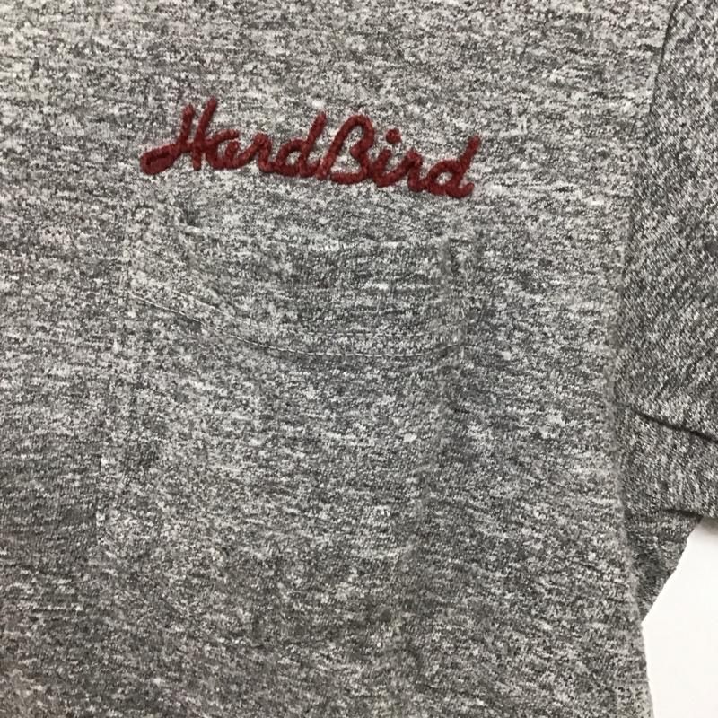 ハードバード HARD BIRD Tシャツ 半袖 半袖カットソー プリントTシャツ クルーネックカットソー 38 ロゴ、文字 灰 / グレー /  メンズ USED 古着 中古 10125973