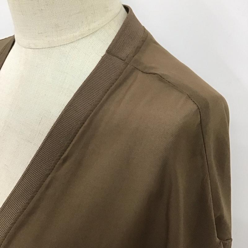 ジーナシス JEANASIS カーディガン 長袖 JS063410MC シアー ロング丈 FREE 無地 茶 / ブラウン /  レディース USED 古着 中古 10116506