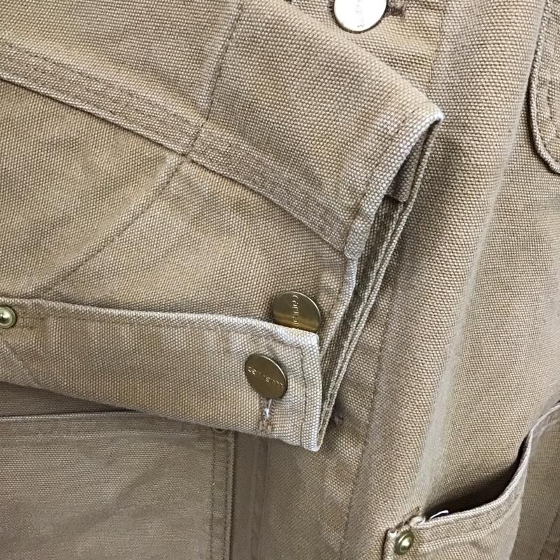カーハート Carhartt ジャケット、上着 ジャケット、ブレザー デニムジャケット Gジャン アウター カジュアルジャケット ロゴ、文字 ベージュ / ベージュ /  メンズ USED 古着 中古 10137095