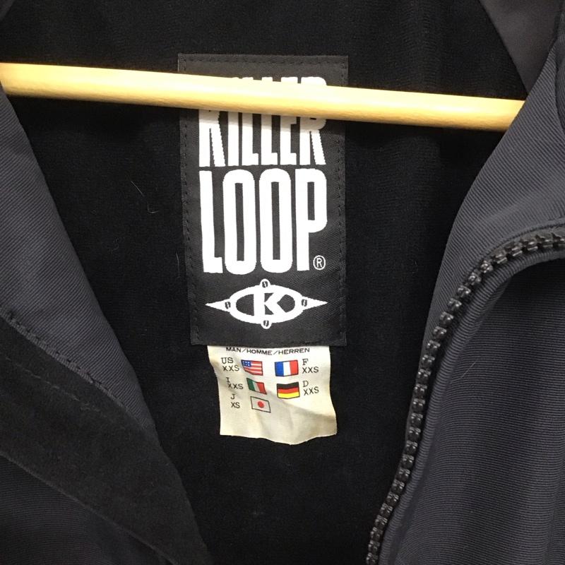 キラーループ KILLERLOOP ジャケット、上着 ジャケット、ブレザー ジップアップジャケット ナイロンジャケット アウター XS ロゴ、文字 紺 / ネイビー /  メンズ USED 古着 中古 10145053