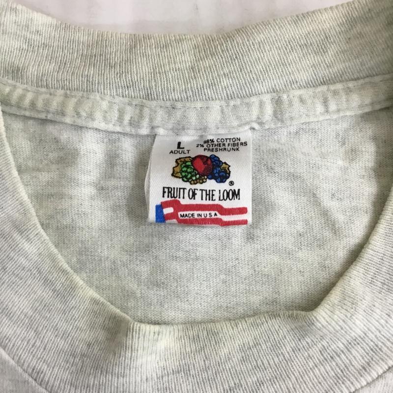 フルーツオブザルーム FRUIT OF THE LOOM Tシャツ 半袖 DEMOLITION23 バンドTシャツ L プリント 灰 / グレー /  メンズ USED 古着 中古 10119851