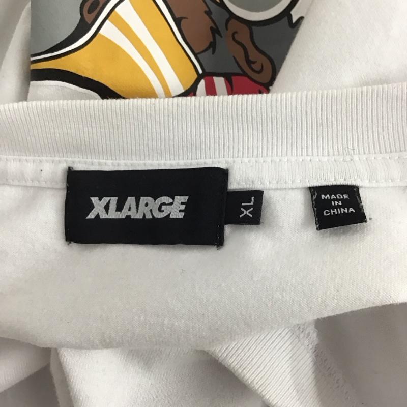 エクストララージ XLARGE Tシャツ 半袖 半袖カットソー プリント XL ロゴ、文字 白 / ホワイト /  メンズ USED 古着 中古 10125308