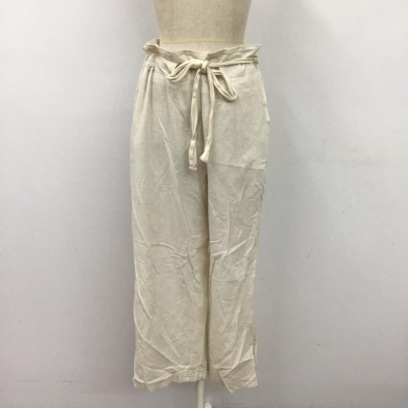 カスタネ Kastane ボトムス ボトムス 19SS-IN-20 ワイドパンツ コットンリネン FREE 無地 アイボリー / アイボリー /  レディース USED 古着 中古 10115903