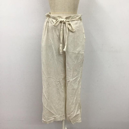 カスタネ Kastane ボトムス ボトムス 19SS-IN-20 ワイドパンツ コットンリネン FREE 無地 アイボリー / アイボリー /  レディース USED 古着 中古 10115903