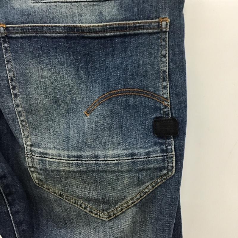 ジースターロゥ G-STAR RAW パンツ デニム、ジーンズ デニムパンツ スリムパンツ カジュアルパンツ ストレッチパンツ 32インチ ダメージ加工 インディゴ / インディゴ /  メンズ USED 古着 中古 10136584