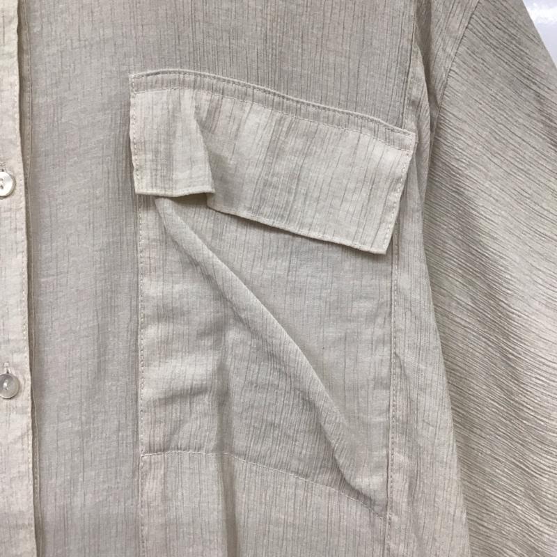 アズールバイマウジー AZUL BY MOUSSY シャツ、ブラウス 半袖 250GAT30-037F シアー半袖デザインシャツ FREE 無地 ベージュ / ベージュ /  レディース USED 古着 中古 10139241