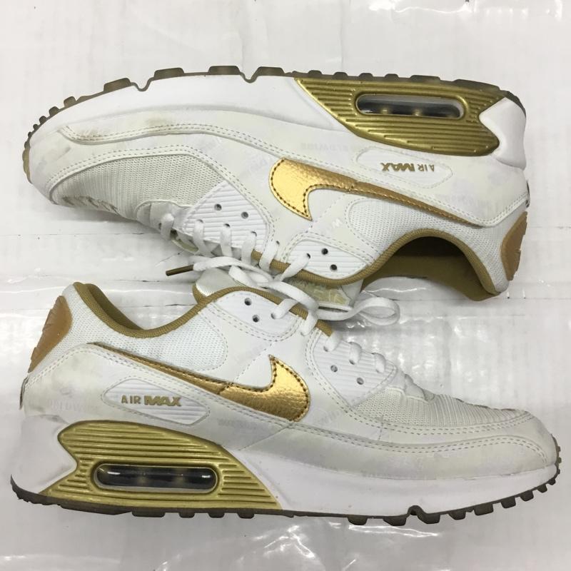 ナイキ NIKE スニーカー スニーカー DA1342-170 WMNS AIR MAX 90 SE 28.5cm 28.5cm ロゴ、文字 白 / ホワイト / X 金 / ゴールド /  メンズ USED 古着 中古 10112859
